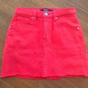 Hudson Viper Mini Skirt Cherry Red